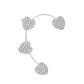 Mori Super Fairy Diamond Butterfly Ear Hanging Earbone Clip Fashion Temperament Niche Design No Pierced Ear Clip Versatile Earrings
