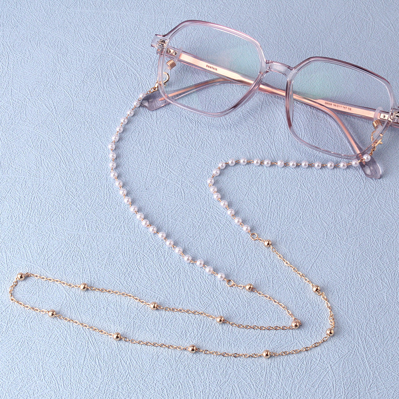 Jewelry Fashion Simple Pearl Glasses Chain Hanging Neck Anti-drop Glasses Rope Glasses Accessories