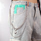 Punk Metal Chain Body Chain Fashion Versatile Popular Metal Pants Chain Six-Piece Set