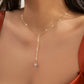Jewelry Simple Imitation Pearl Star Tassel Necklace Personality Cold Water Drop Pendant Necklace Female