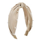 F486 fashion small fragrant nail beads pure color girl hair hoop age-reducing sweet geometric wide-brimmed knotted head hoop