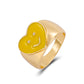 Ins fashion simple love flower ring personality cute metal geometric fun index finger ring