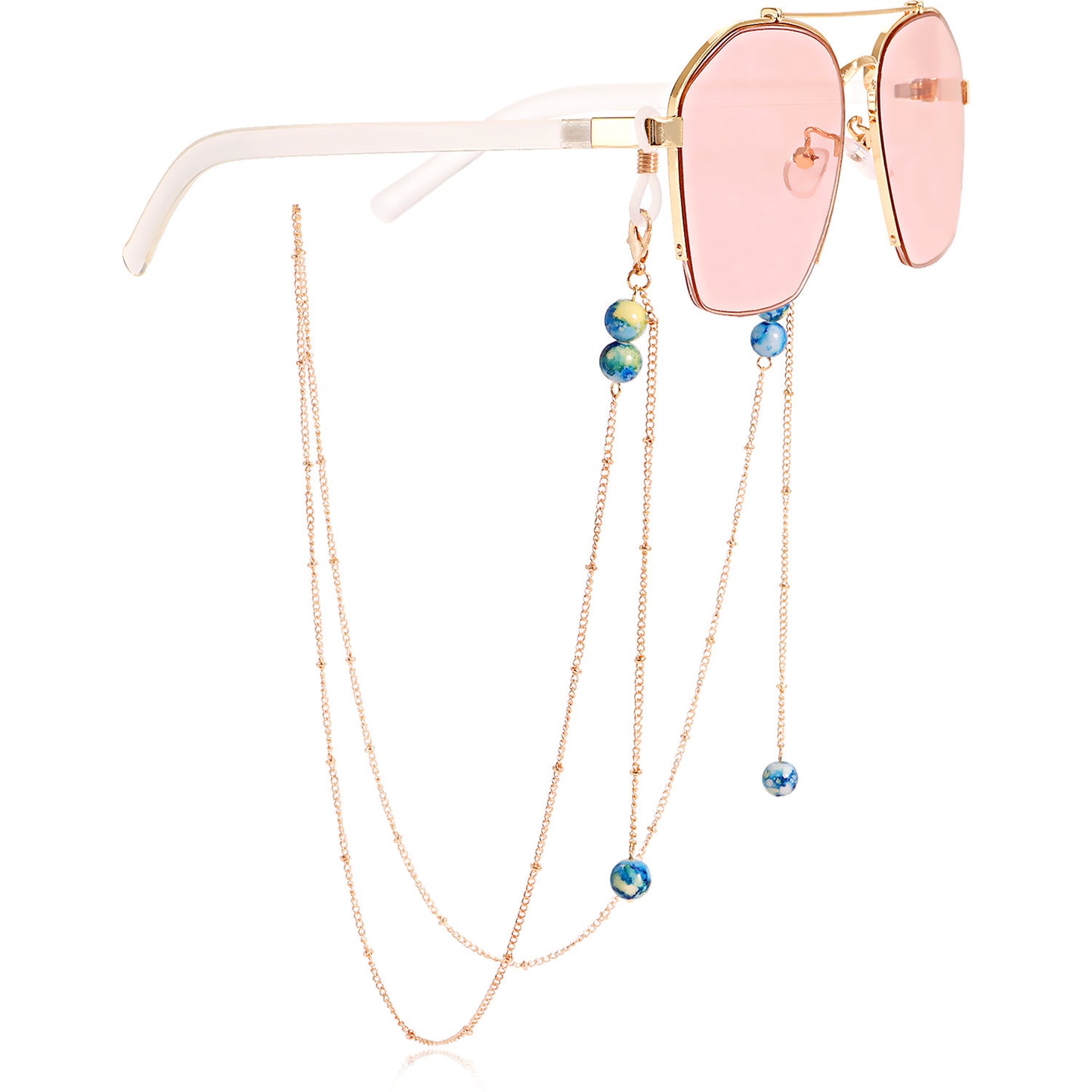 Mask hanging chain glasses hanging chain mask chain glasses chain stone mask chain picture stone glasses chain