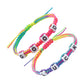 B15 Ethnic Temperament Jewelry Handmade Alphabet Adjustable Hand Rope Couple Girlfriend Contrast Color Bracelet