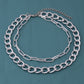 Jewelry Hip Hop Punk Metal Chain Necklace Female Fashion Street Shot Trendy Geometric Clavicle Necklace