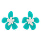 1661 Small Fresh Flower Stud Earrings Acrylic Plate Fashion Contrasting Color Earrings Casual Holiday Earrings