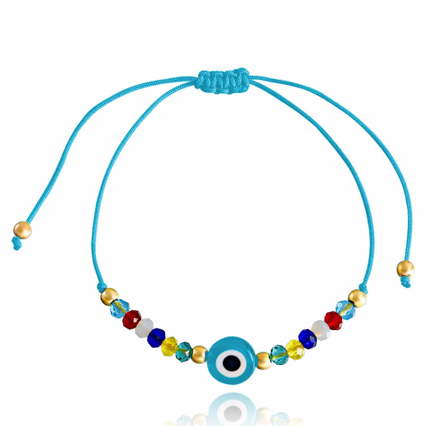 Jewelry punk woven multicolored crystal devil's eye hand rope female geometric eyes all-match bracelet