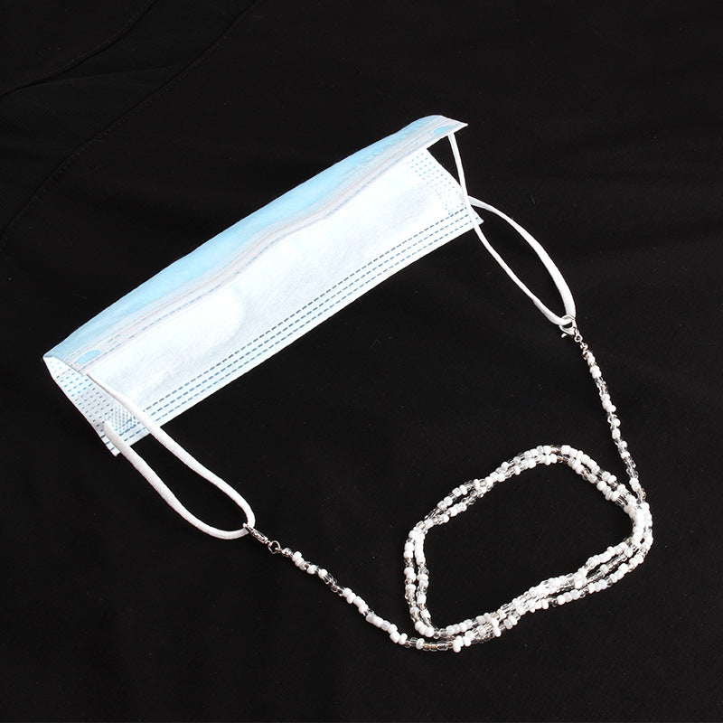 Rice bead glasses chain mask hanging chain smiley face trend jewelry decoration non-slip chain