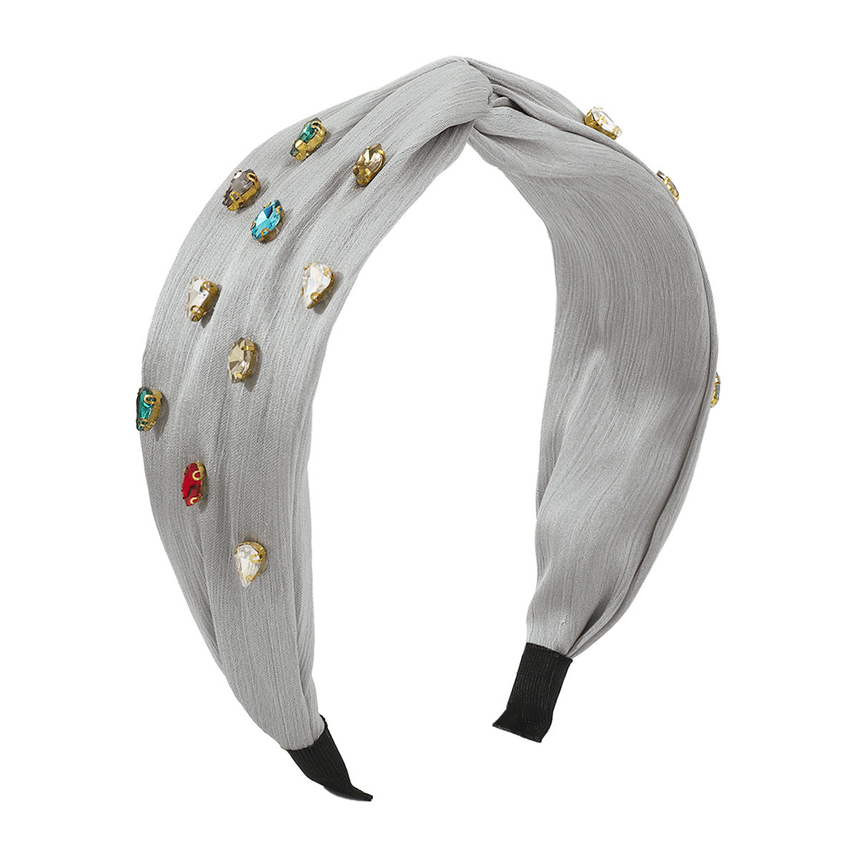 F4818 Jewelry Fabric Cross Color Diamond Fashion Headband Light Luxury Retro Palace Geometric Headband