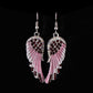 Fashion Women's Angel Wings Rhinestone Wings Mid-Long Pendant Earrings Simple Earrings First Jewelry