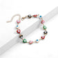 Candy Color Heart Tassel Necklace Peach Heart Necklace Jewelry Bracelet Anklet Set Chain