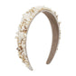 F465 Baroque heavy industry candy-colored headband imitation pearl stone girl heart wide-brimmed retro headband female