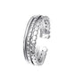 Ins cold zircon opening love ring super fairy fashion star letter hollow index finger ring net red