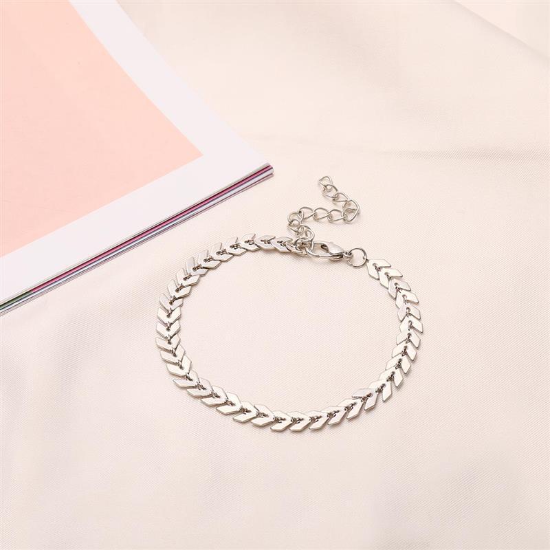 Airplane Chain Arrow Anklet Female Simple Temperament Summer Beach Vacation Metal Ankle Chain Jewelry