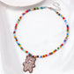 Ethnic color rice beads with acrylic pendant necklace bohemian fashion choker neck chain