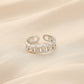 Fashion Simple Versatile Stainless Steel Ring Irregular Open Ring Ladies Ring Jewelry