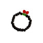 Jewelry Color Small Rice Beads Red Cherry Elastic Rope Ring Female Design Sense Niche Simple Hand Jewelry