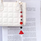 All-match devil's eye flower chain jewelry pendant mushroom pendant bag accessories multi-purpose