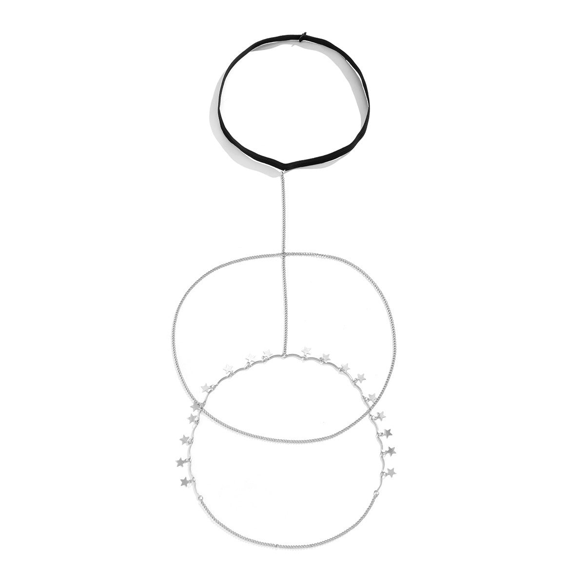 Jewelry Sexy Beach Imitation Pearl Body Chain Simple Sexy Star Rhinestone Tassel Thigh Chain