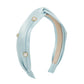 F477 French elegant solid color retro headband heart-shaped romantic pearl geometric cross satin cloth headband