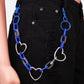 Retro Hip Hop Fashion Heart Acrylic Chain Versatile Ring Keychain Pants Chain