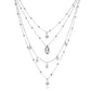 Jewelry Ladies Full Diamond Hexagram Pendant Necklace Multilayer Hip Hop Retro Rhinestone Shell Jewelry