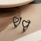 Simple personality hollow heart earring earrings ins fashion temperament metal geometric peach heart earrings earrings