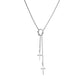 Jewelry Personality Cross Snake Bone Chain Necklace Women's Fashion Trendy Cool Can Knotted and Wearable Necklace