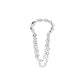 Ins cold geometric ear clip braided twist hole-free tassel earrings fashion creative earrings jewelry female