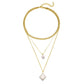 Jewelry multi-layer necklace hip-hop metal thin chain long clavicle chain autumn and winter high-end pendant