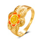 Ins fashion simple love flower ring personality cute metal geometric fun index finger ring