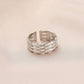Creative shell fashion personality bamboo strip five-pointed star stainless steel ring open ring versatile fashion women