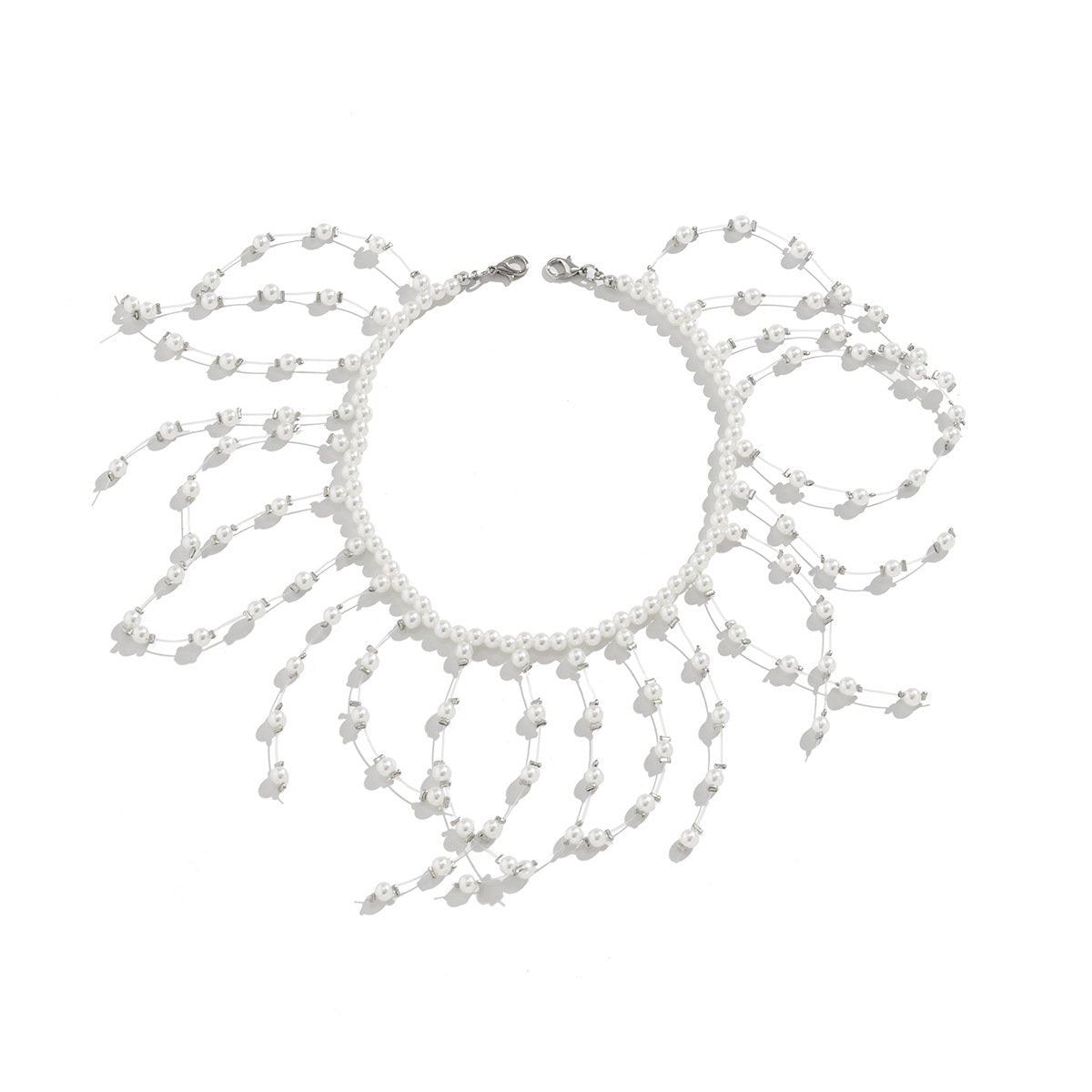 Jewelry Fashion Simple Bridal Beaded Headwear Personality Creative Imitation Pearl Tassel Hair Accessories Female