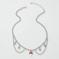 N984 Simple Fashion Necklace Niche Design Mushroom Pendant Necklace Geometric Drip Oil Short Necklace Women