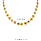 Small clear ins ladies retro simple and exquisite small daisy small yellow flower necklace jewelry