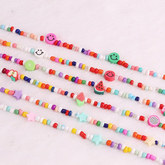 Fashionable rice beads soft pottery glasses chain personality simple hanging neck mask rope anti-lost multi-purpose