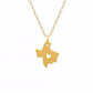 Popular Jewelry Texas Map Necklace Women Pendant Clavicle Chain