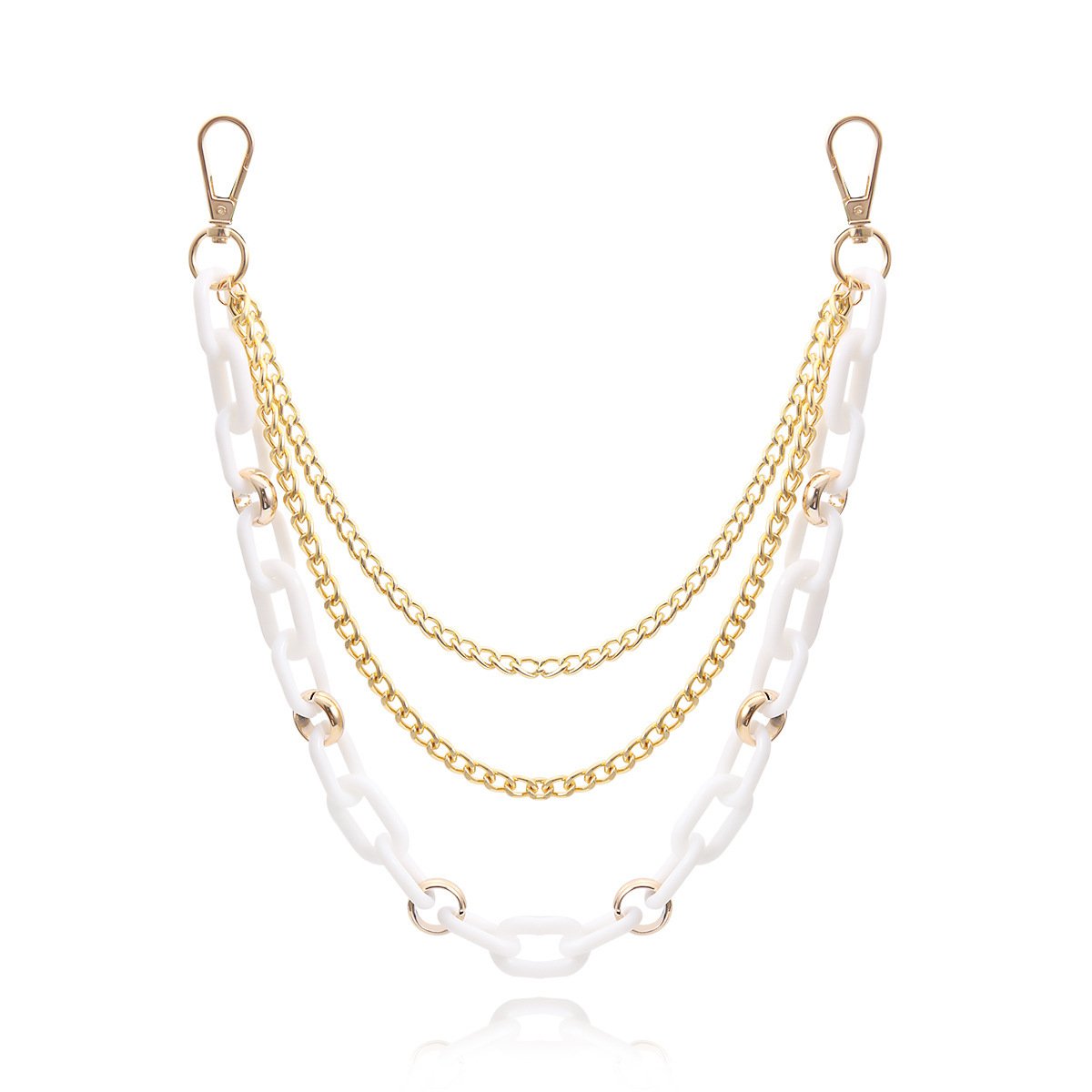 Sweater ChainMultilayer Acrylic Jewelry NecklaceHip Hop Trendy Pants Chain