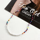 Jewelry retro hand-woven daisy flower beaded necklace female ins colorful rice bead necklace