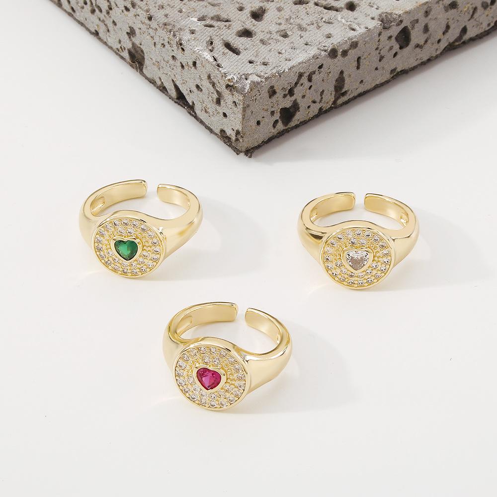 ZR11 Fashion Open Ring Simple Copper Crossing Romantic Love Ring Retro Creative Jewelry