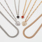 N1486 Ornament metal niche stacked fashion necklace love micro-inlaid flower clavicle necklace