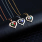 Fashion Ladies Heart Crystal Diamond Pendant Necklace Heart Sapphire Necklace Jewelry