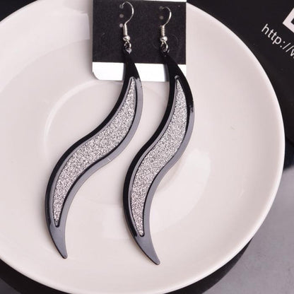 Fashion ear jewelry frosted willow leaf earrings creative alloy leaf earrings earrings