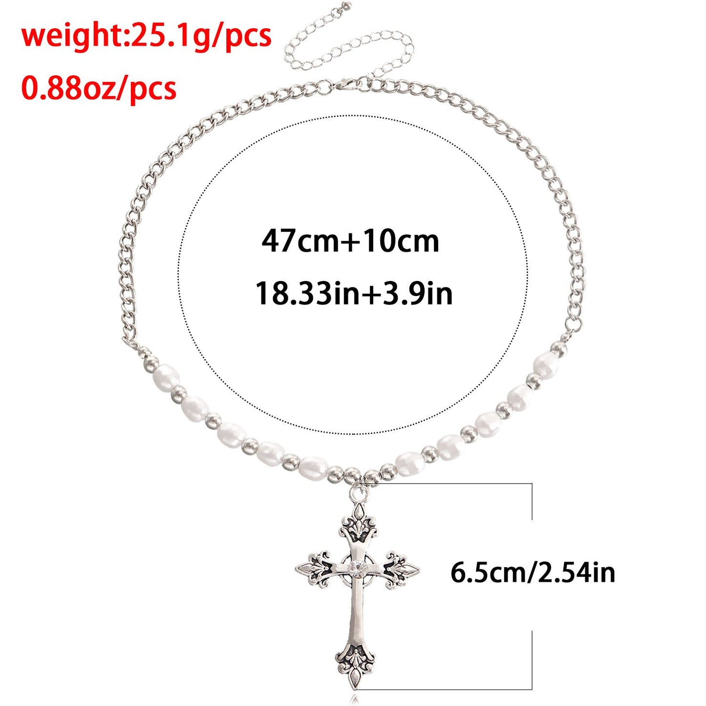 Jewelry Retro Cross Multilayer Necklace Women's Fashion Simple Business Versatile Clavicle Chain