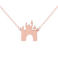 Cartoon Animation Paradise Castle Necklace Creative Personality Pendant Female Necklace Gold Silver Rose Gold