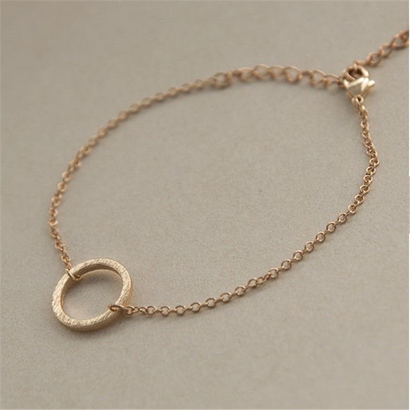 Personalized minimalist circle bracelet minimalist circle