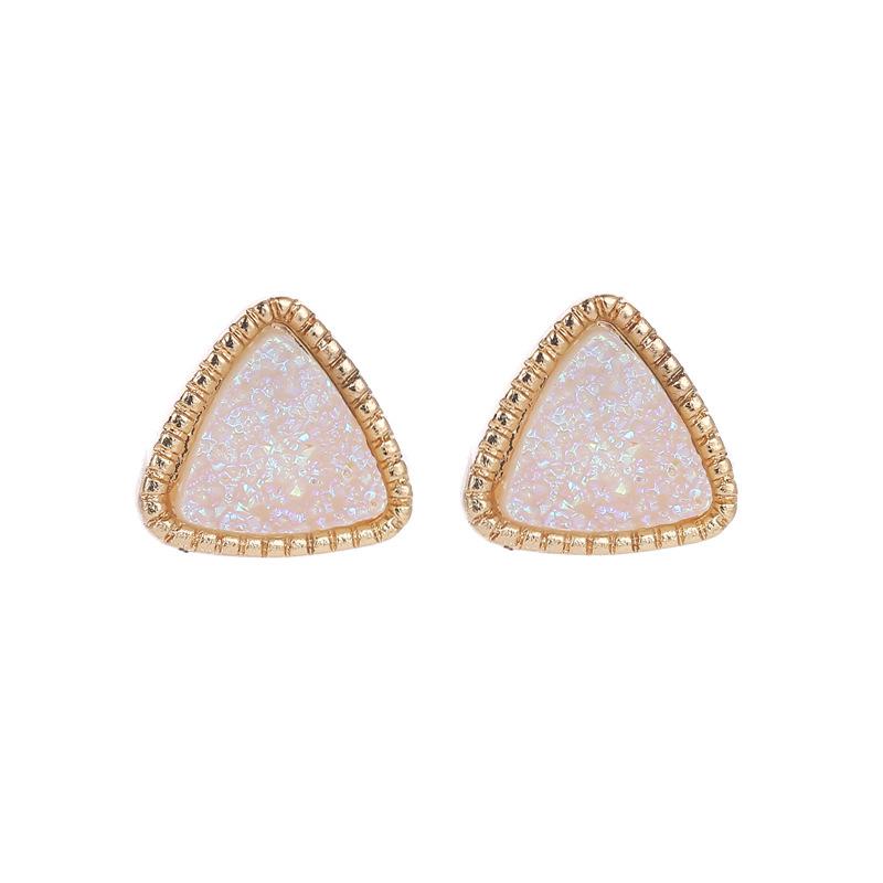 Harajuku Earrings Simple Triangular Matte Earrings Symphony Starry Sky Time Gems Gypsophila Starry Earrings