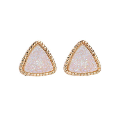 Harajuku Earrings Simple Triangular Matte Earrings Symphony Starry Sky Time Gems Gypsophila Starry Earrings