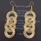 Indian Grid Jewelry Chain Ring Circle Tassel Lady Earrings Earrings
