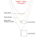 Jewelry fashion street shooting elbow triangle sequin metal strip combination necklace
